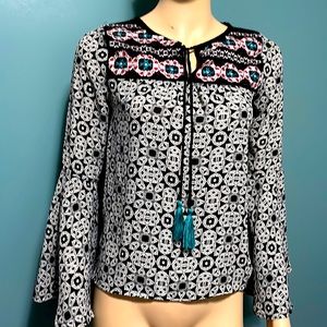 Takara boho top with bell sleeves
